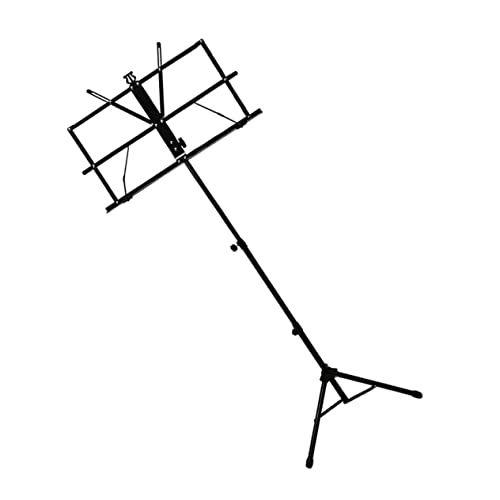 Holibanna Adjustable Height Music Stand 1.4m Max Extension Heavy Duty Sheet Music Holder for Desktop Tabletop Use
