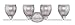 Designers Fountain 67704-SP Sonata 4 Light Bath Bar, Satin Platinum