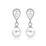 Carissima Pendientes de mujer con oro blanco 9 K (375) y circonita