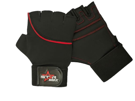 Star-Max STARMAX Sports Weight Lifting Workout Gym Gloves with Wrist Support, Unisex, Free Size-image-5