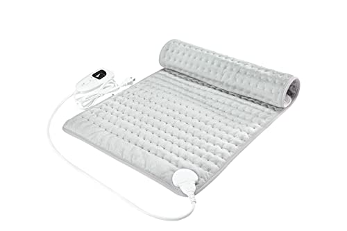 Image of Heating Pad Electric Heat Pad, Hot Heated Pad,Multiple Temp and Timer Settings,Suitable for Shoulders, Neck, arms, Abdomen, Back, Legs, etc (Silver Gray, 24 inchX20 inch)