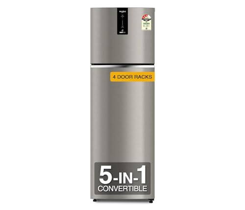 Image of Whirlpool 308 L 3 Star Convertible Frost Free inverter Double Door Refrigerator (IF INV 355 TITAN STEEL(3S) CONV-TL)