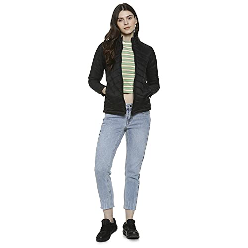 Image of PINACOLADA Women's Puffer Regular Fit Bomber Jacket For Winter Wear | Standing Collar | Full Sleeve | Zipper | Casual Jacket For Woman & Girl | Western Stylish Jacket For Women