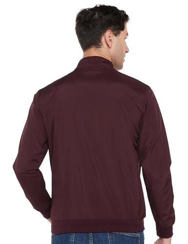 Image of Qube By Fort Collins Men's Lightweight Jacket - Full Zip Casual Jacket for Men | Stylish High Neck Sporty Jacket with Zip Pockets for Spring, Autumn, Travel & Daily Wear