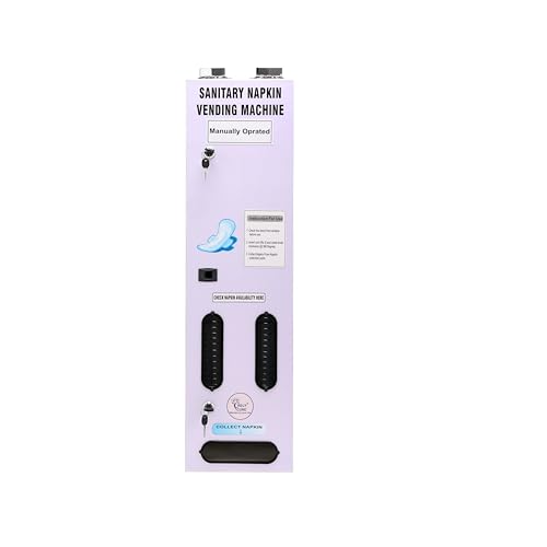 Image of By VP Industries (Manual Operated | Capacity-100 Pads) Sanitary Napkin Vending Machine Vartical | Operates by inserting a 5 Rs coin and rotate a knob @ 360 degrees to dispense a napkin