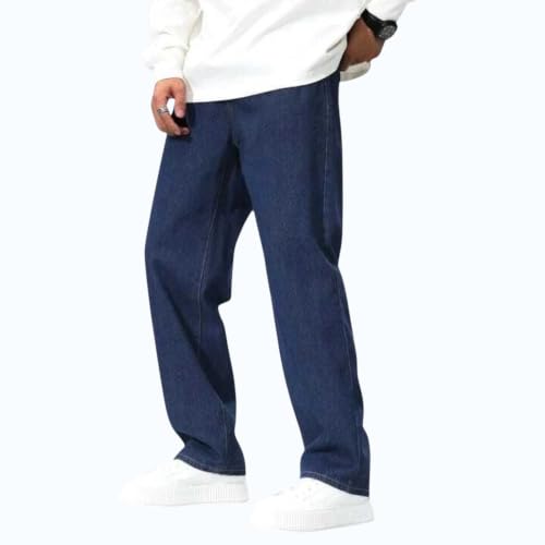 Image of Men Jeans || Baggy Fit Jean's for Man || Loose Fit High Rise Denim || Non Stretchable Casual Wear Jean,s || Dance Rap Rapping Style Pant for Men || Denim Cotton Jeans