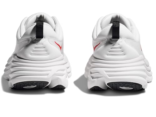 Image of Hoka Men's Bondi 8 White /Vermillion 14 Medium