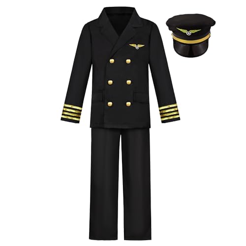 Disfraz de Capitán de Aerolínea para Niños 12-14 Años miniatura 7