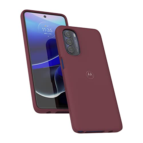 Image of Motorola Moto G Stylus 5G (2022) Marsala Red Protective Case - Slim Fit, Shock Absorbing, Camera Protector