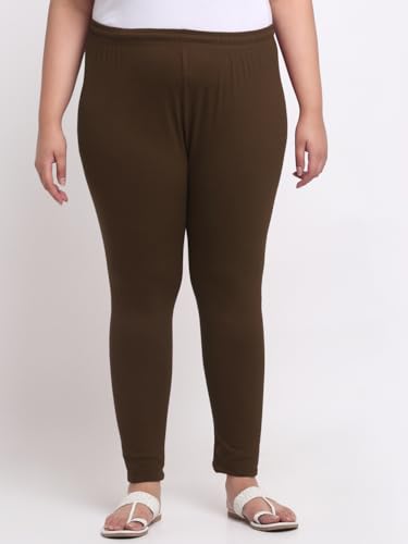 Image of Soft Cotton Ankle Lenght Solid Regular and Plus 35 Colours Leggings for Womens and Girls (Sizes :- M to 6XL)