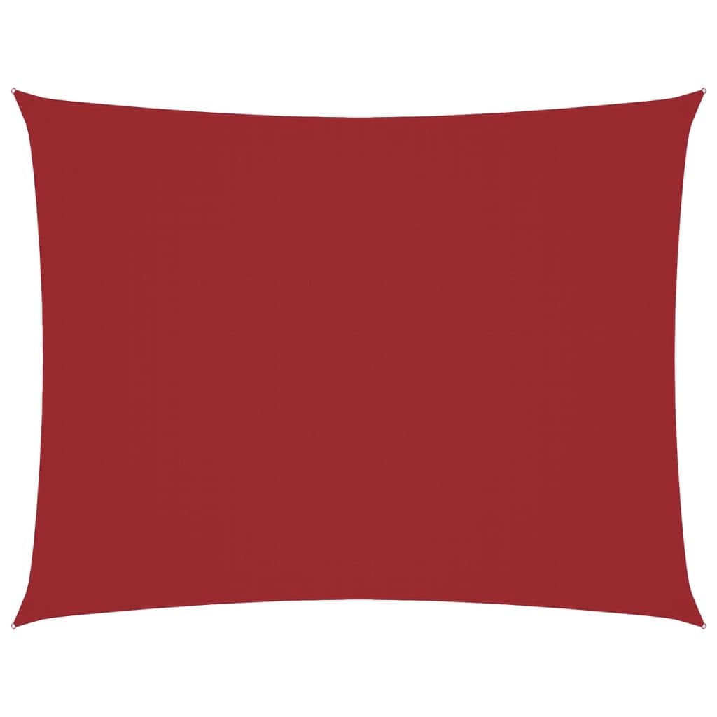 Toile ombrage 5x7 m rouge imperméable : finie la chaleur sur la terrasse