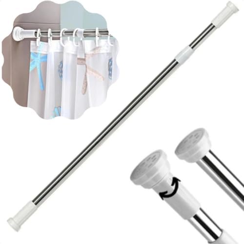 Varão Extensivo Ajustável Cortina de Box Banheiro 120 CM inox