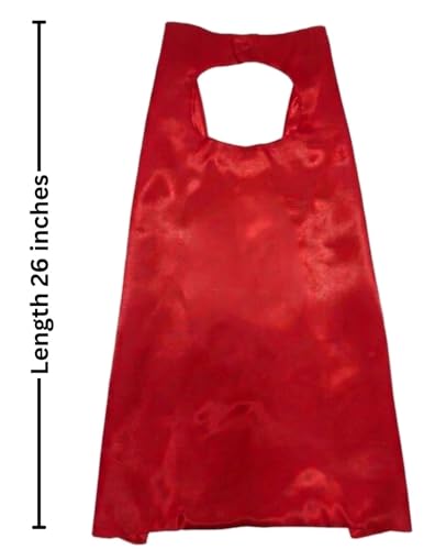 Image of BookMyCostume Kids Superhero Cape and Eye Mask Set for Boys & Girls - Fancy Dress for School Annual Day, Dance Drama & Theme Birthday Return Gift | Aged 3-10 Years