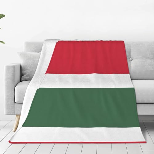 Manta de franela ultrasuave con la bandera de Hungría, una manta para el hogar, viajes y el aire libre, 60 x 50 pulgadas