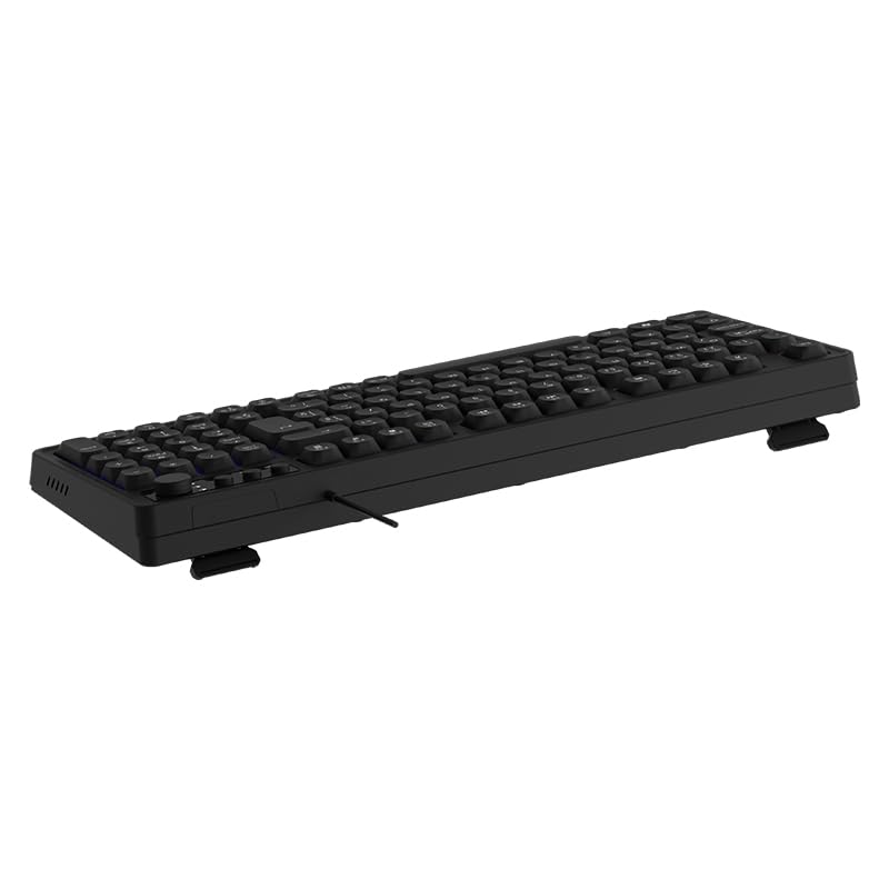 Teclado Gamer Zenn com 98 Teclas, Iluminação LED Rainbow Vibrante