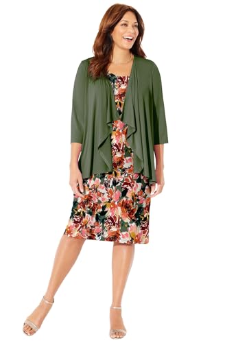 Catherines Women's Plus Size Classic Jacket Dress