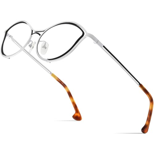 Image of FONEX Colorful Pure Titanium Glasses Frame Women Retro Round Eyeglasses