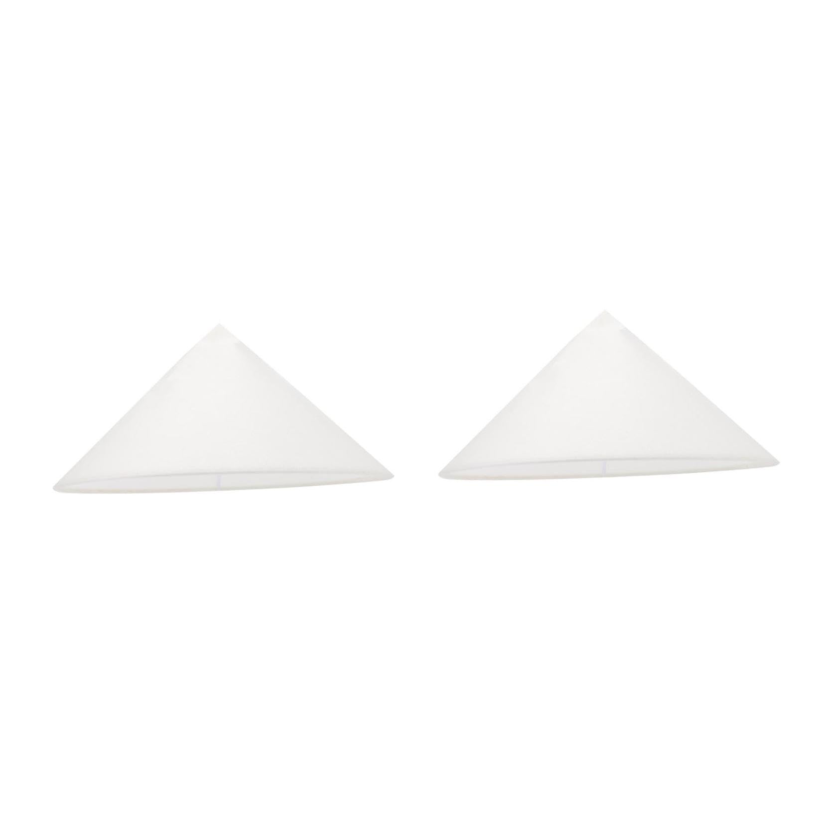 KONTONTY 2pcs Cloth Lampshade Umbrella Shape Cover for Light Socket for Desk Lamp and Tabletop Use Grey