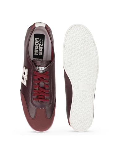 Image of North Star 8515: Kawasaki 2.0 E Maroon Sneakers Sports Lace-Up Casual Shoes for Men