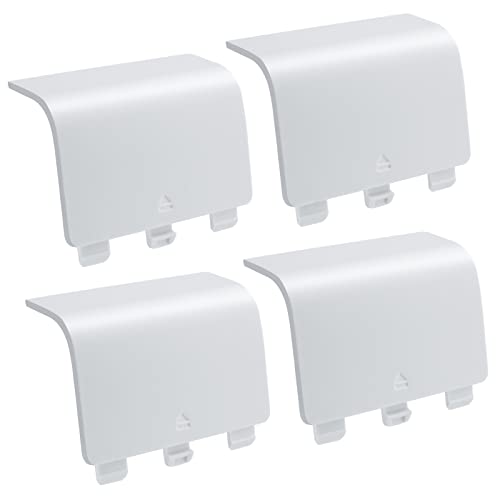 Image of 4 Pack Battery Cover for Xbox Series X, Xbox Series S Controller, Battery Back Door Shell Repair Part Compatible with Xbox Wireless Controller * White