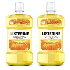 Kenvue Listerine Original Intense Antiseptic Oral Care Mouthwash to Kill 99.9% of Germs that Cause Bad Breath, Plaque and Gingivitis, ADA-Accepted Mouthwash, Intense Original Flavored Oral Rinse, 1L X 2