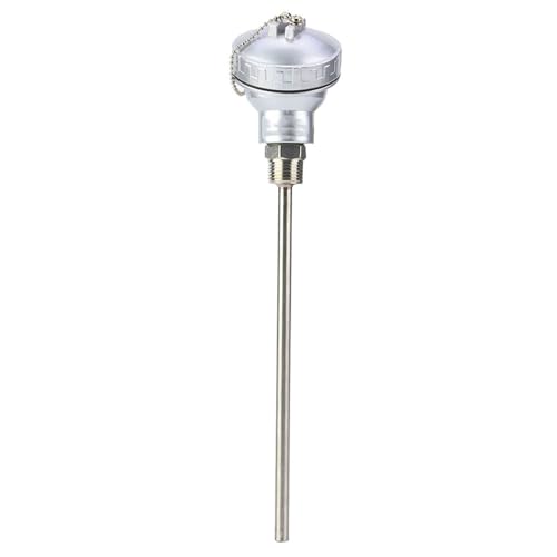 Yinhing PT100 RTD Meter RTD PT100 Temperatura Se Sonda de Sensor de Temperatura PT100 con Terminal de Termopar de Rosca /2 NPT Medición Precisa de de Alto Rendimiento de 200 a 4 (Tubo de protección