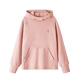 [Rolanko] トレーナー スウエット キッズ パーカー フリース 女の子 長袖 ガールズ スウェットシャツ フード付き 暖かい 重ね着 子供服 ピンク 140
