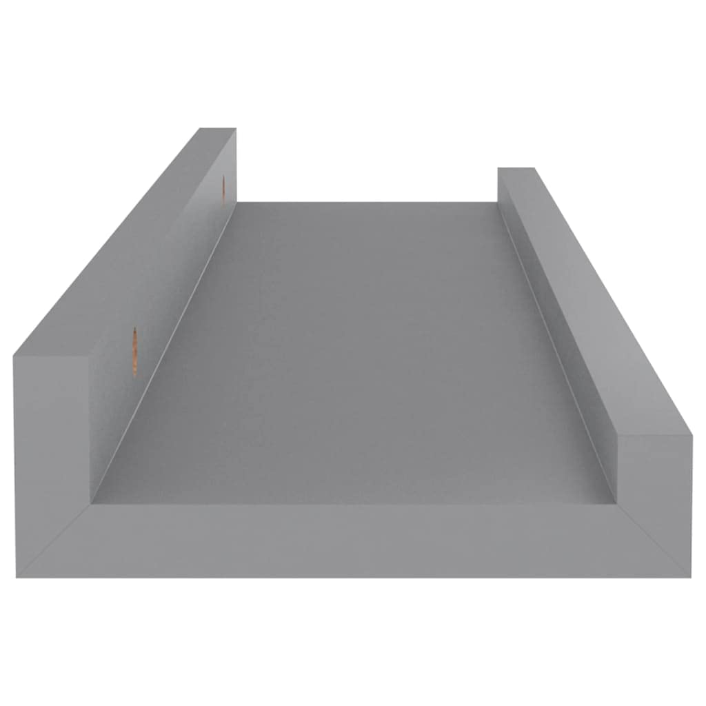 Scaffalature, mensole da parete e sporgenze, mensole da parete, 4 pezzi, grigio, 40 x 9 x 3 cm