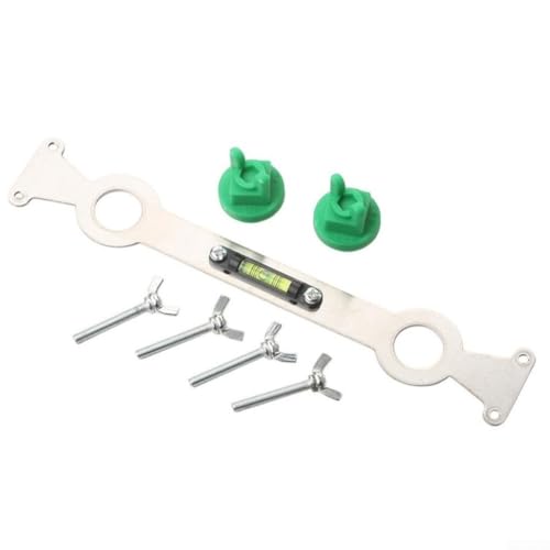 HEBEOT Niveleur de tuyau d'eau en acier inoxydable avec niveau à bulle pour un alignement précis de la plomberie et l'installation de pommeaux de douche et robinets, outil de montage réglable pour Ho