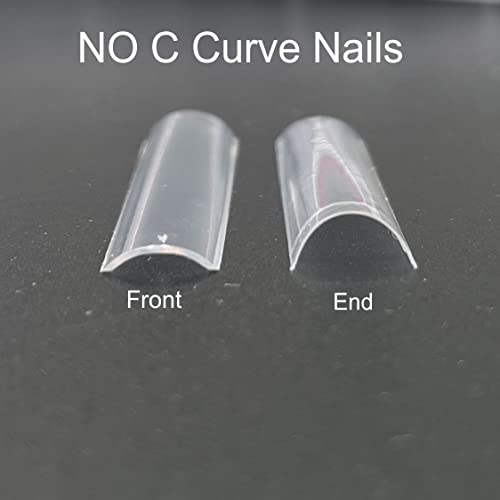 JZK 240x XXXL Clear Half Cover Extra Long Square Nail Tips for Acrylic Extensions No C Curve False Nail Tips Long for Gel And Acrylic Nails 3XL Finger Nail Extension Tips - Image 3