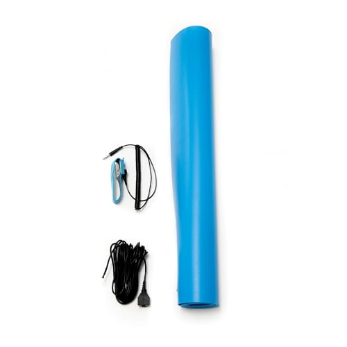 Bertech ESD Anti-Static Table Mat Kit, 2 Ft x 3 Ft, Blue, Includes an ESD Wrist Strap and ESD Grounding Cord, MADE IN USA - Thumbnail 3
