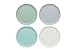 KitchenCraft Colourworks Piatti Colorati Medi in Melamina, 23 cm, Colori Classici, Set da 4