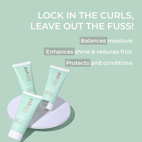 Ashba Botanics Leave-in Conditioner Frizzy Hair Fixer, For Dry & Dehydrated Hair | Moisturizes, Protects, Shiny Hair | With Rosemary Extracts | Hair Cream For Curls | For Men & Women - 8 Fl Oz