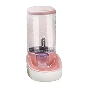 Indy Mall Large Capacity Automatic Pet Feeder Dog and Cat Waterer Food Dispenser Pink