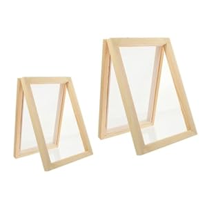 DOITOOL 2 Stück Papierschöpfrahmen Holz Beige