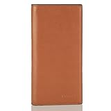 CASMONAL Premium Leather Checkbook Cover for Men and Women Checkbook Holder Wallet RFID Blocking