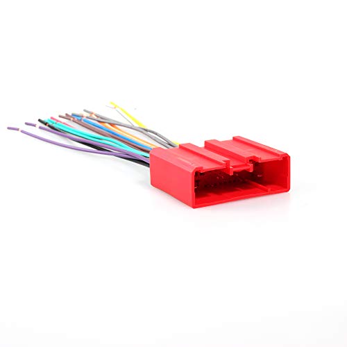 RED WOLF Stereo Radio Wiring Harness Connector for Mazda 2001-2008 Model Aftermarket Head