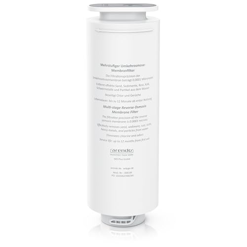 Arendo - Premium Osmoseanlage - 99,99% reines Trinkwasser - 7 stufiges Filtersystem (5+2) – Umkehrosmose/Wasserfilter – keine Installation - Auftisch Gerät – Heißwasserspender 40°C - 100°C – TDS