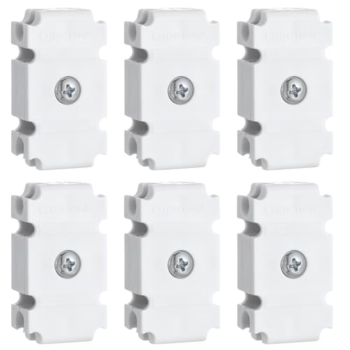 Weysat 6 Pcs Joiner Plates Set Closet Support Brackets Parts Shelf Organizer Joiner Plate Connectors for Shelf Organizer Grid Wall Clamps Grid Connectors
