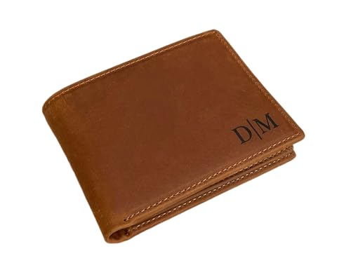 Personalized Wallet For Men, Custom Engraved Wallet, Customized Engraved Full Grain Leather Wallet, Gift For Fathers Day/Him/Husband/Boyfriend/Anniversary/Dad/Son/Groomsmen/Graduation/Birthday