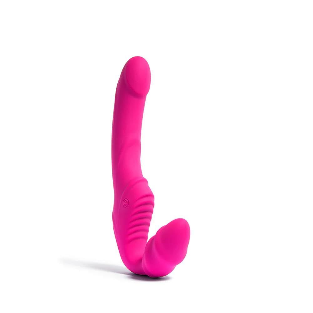 Platanomelón - Vibrador Doble Penetración Con Mando a Distancia 3 Velocidades y 6 Modos de Vibración, Sumergible y Recargable - Isa Fucsia