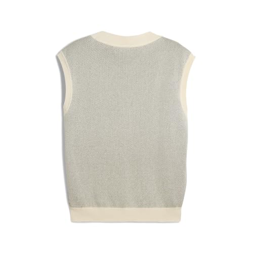 PUMA Mens Special Items Knit Vest V Neck Sleeveless Sweater Casual - White2