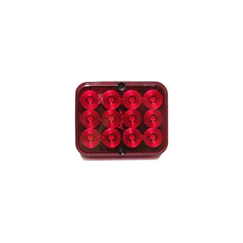 Rear Fog Light LED (12V Tail Lamp Universal Red Car Trailer Square) Cover