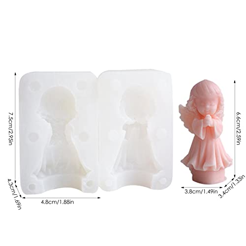 Resin Candle Mold Angel Soap Mold，Silicone Mold For Soap Making,Candle Silicone Mold Epoxy Resin Mold, Little Angel Candle Soap Mold, Angel Mould For Chocolate, Cake, Wax, Resin Art #TOP3