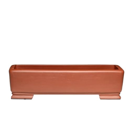 NEBE Planter Boxes Outdoor Alabaster Long Strip PlanterCeramic Bonsai PotLarge Indoor Aquascape Plant Container Planting Pots
