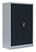 Produktbild Flügeltürenschrank Schrank Stahl Stahlblech Lagerschrank Aktenschrank 2 Fachböden 530328 Lichtgrau/Anthrazit 1200 x 920 x 420 mm kompl. montiert und verschweißt