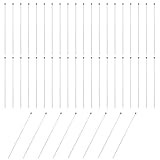 200pcs 60mm/2.36 Inch Stainless Steel Ball Head Pins Silver Jewelry Making Pins Bendable Headpin for Earring Pendant Bracelet Necklace Jewelry DIY Craft