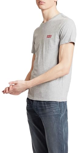 Levi's Herren 2-Pack Crewneck Graphic Tee T-Shirt, White / Mid Tone Grey Heather, L – Ansicht 9