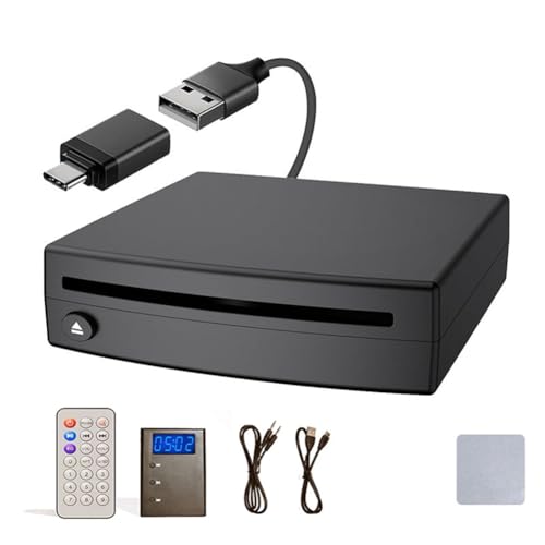Wsikafxn �O�t��CD�h���C�u�v���[���[ USB�|�[�g�o�R ���j�o�[�T�� �� �g���b�N�Ή� �I�[�f�B�I�A�_�v�^�[�t���A�b�v�O���[�h �ԍڗpCD�v���[���[
