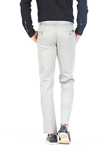 Image of BASICS Premium Cotton Stretch Formal Trousers for Men | Office Pants